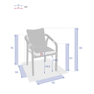 Fauteuil de jardin "Papouasie" vert olive en acacia