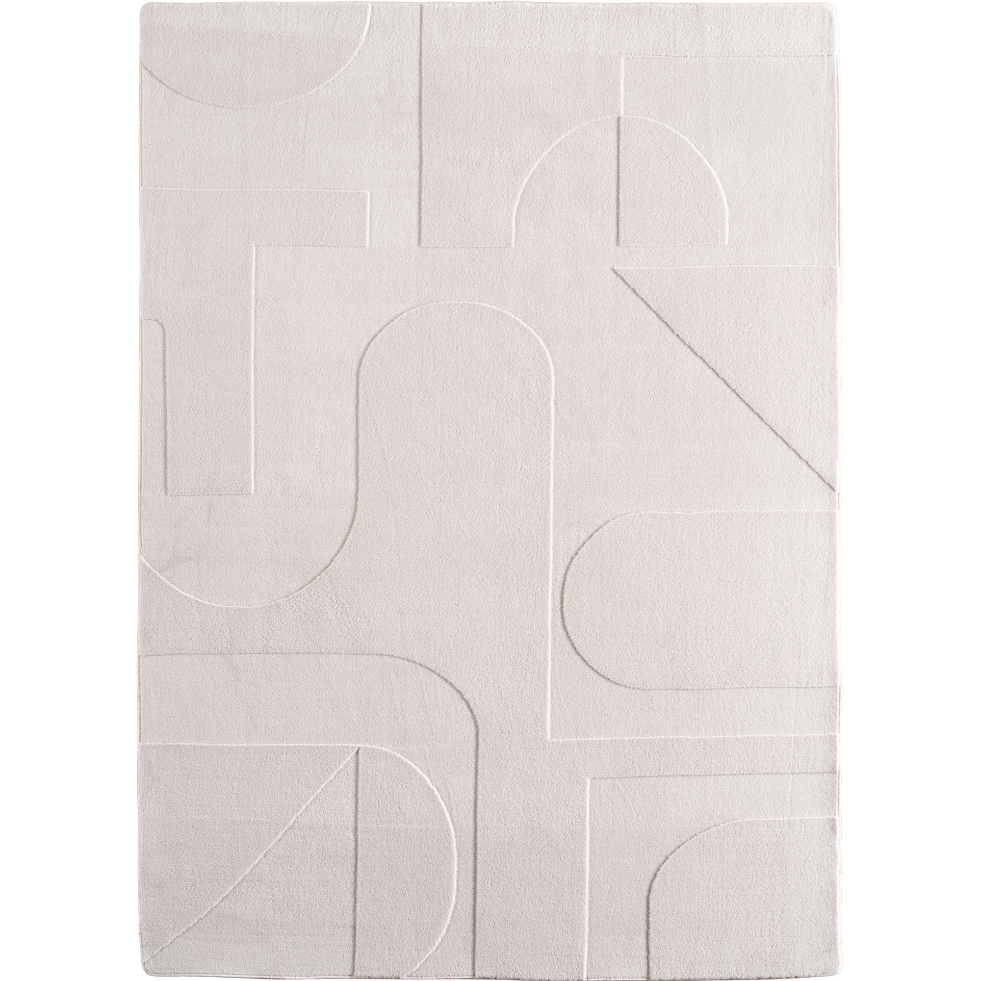 LENNY - Tapis de salon creme au design artistique