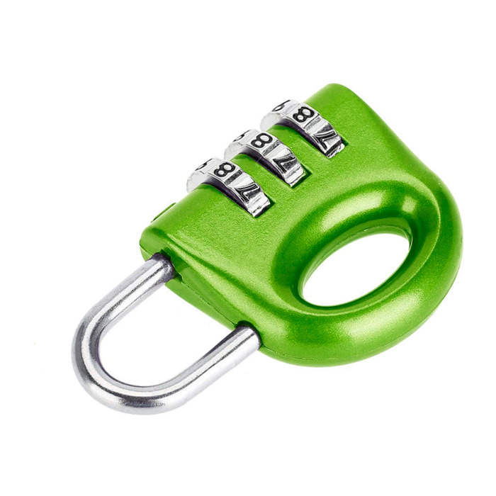 Candado de seguridad antirrobo con combinación numérica para mochilas y maletas.