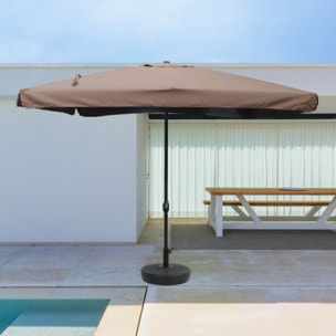Parasol  marron  carré 2,95 x 2,95 m PALMIA
