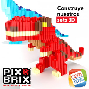 PIX BRIX PIXEL ART DINOSARIOS T REX 397 PIEZAS