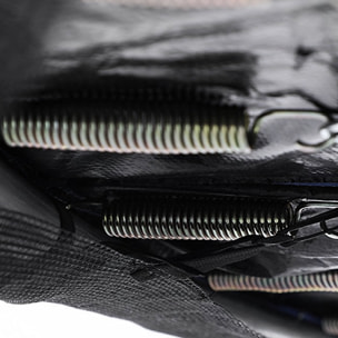 Trampolino Diametro 245 cm Tappeto Jumper Elastico con Rete di Sicurezza, 6 Pali Imbottiti, Scaletta e Rivestimento sui Bordi, Ideale per Giardino