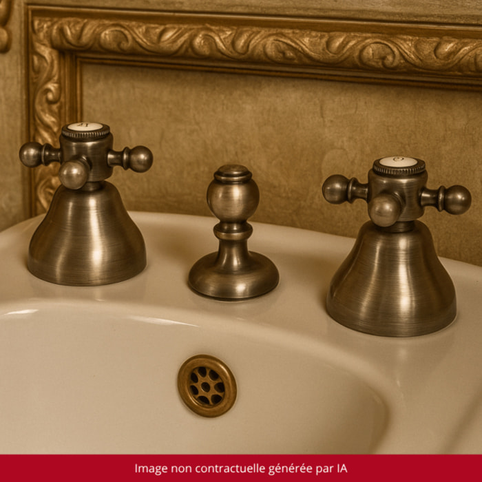 Mélangeur bidet 3 trous PAINI Tiffany Gris Acier