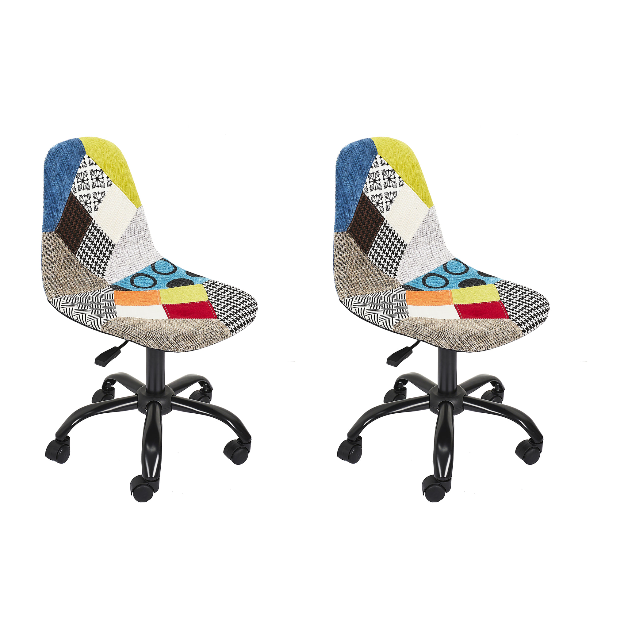Chaise De Bureau Patchwork - Lot De 2