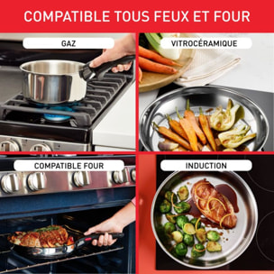 Batterie de cuisine TEFAL Cook Eat 17pcs Ingenio Inox