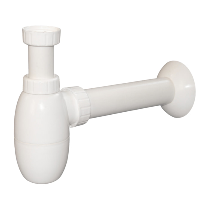 Multi siphon de lavabo 5/4″ DN40, pour mitigeur monocommande avec système de vidage, blanc (E560)