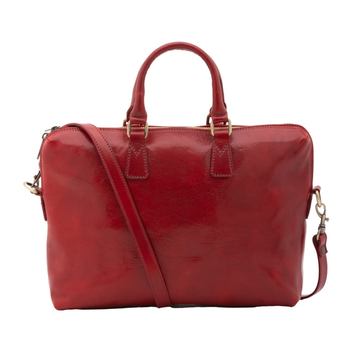 Borsa da lavoro uomo in vera pelle - Modello False - Made in Italy - 37.0 x 27.0 x 6.0 cm