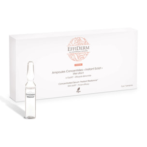 EFFIDERM - Ampoules Instant Éclat - Soin anti-âge et anti-rides avec Osilift® à efficacité démontrée - Étui de 7 ampoules en verre recyclable