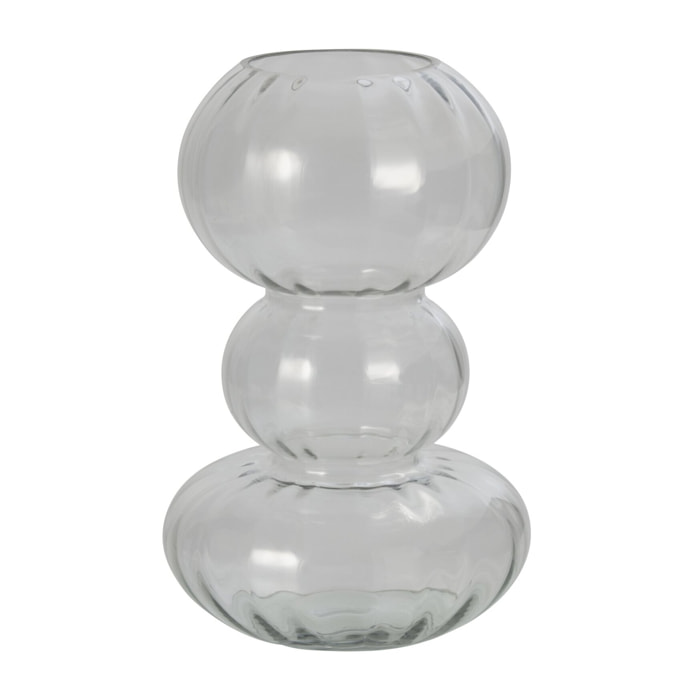J-Line Vase Bulle Rond Verre Transparent Large