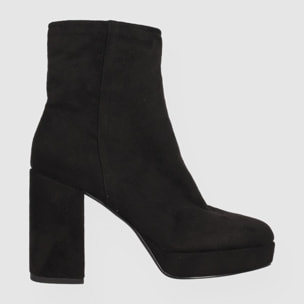 Botines de Tejido - Negro - Tacón: 10 cm