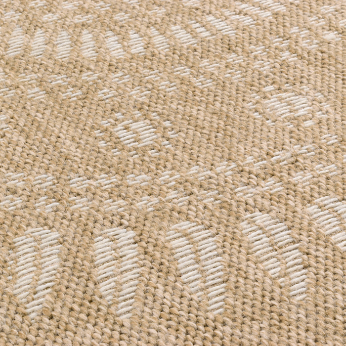 Nature - tapis effet jute blanc