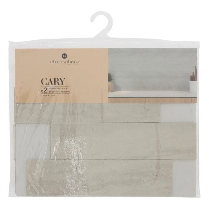 Stickers muraux effet marbre Cary gris 30x38cm