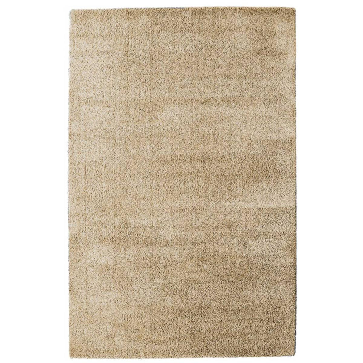 Tapis longs poils shaggy tissé motif uni NADI