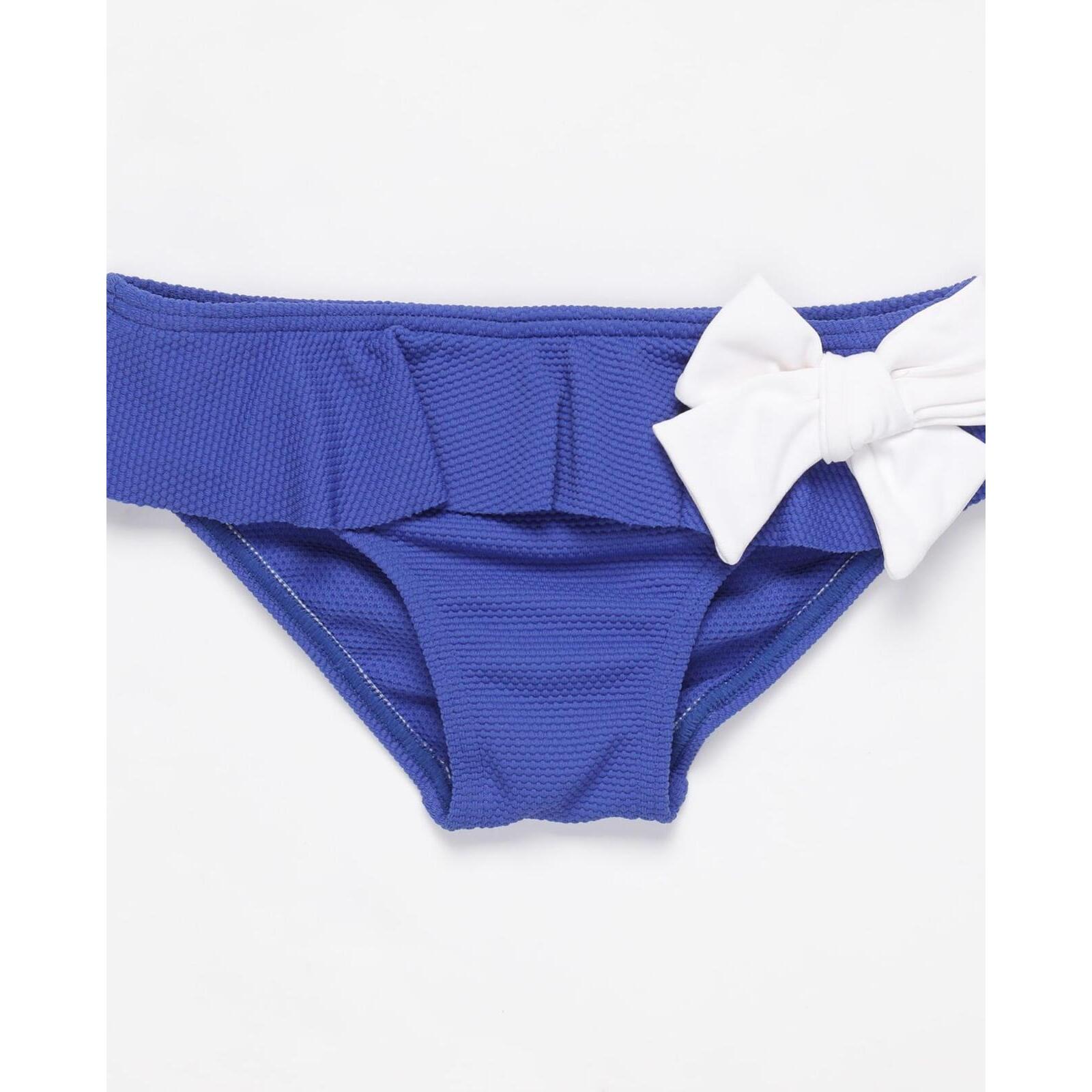 CULETÍN AZUL CON LAZO BLANCO