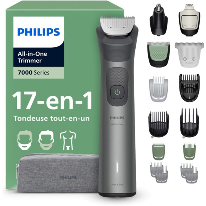 Tondeuse multi usages PHILIPS MG7941/15 Series 7000, 22 hauteurs de coupe, précision 0,2 mm, autonomie 120 mn