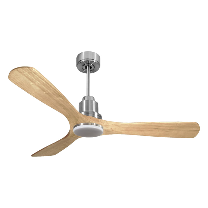 Ventilateur de plafond Réversible  Thermostat Dimmable Wifi Moteur à courant continu Toits en pente Télécommande Lumière à trois tons Hypersilence Mémoire