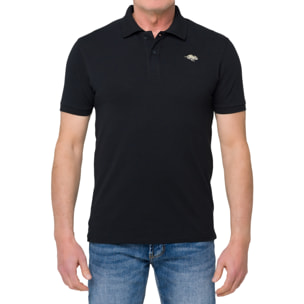 Polo tinta unita STONEY cotone piquet Nero