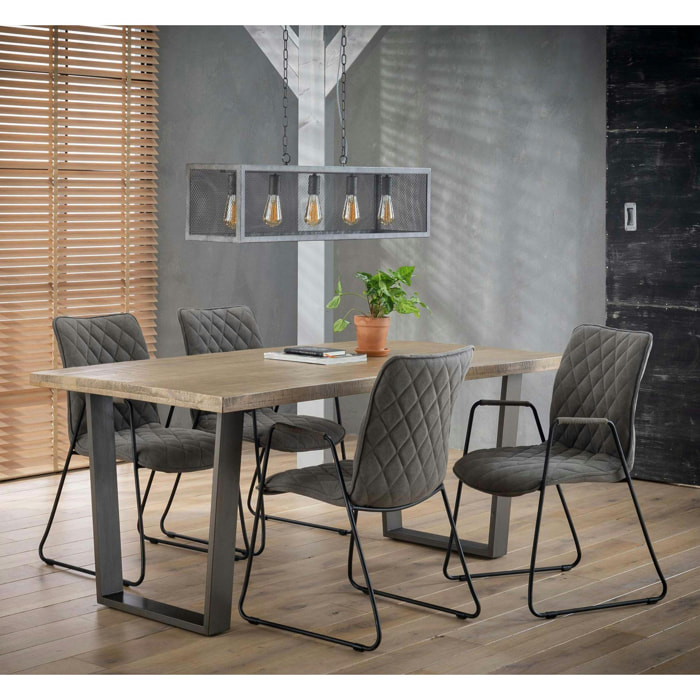 Table à manger contemporaine bois métal 230 cm LUCKNOW