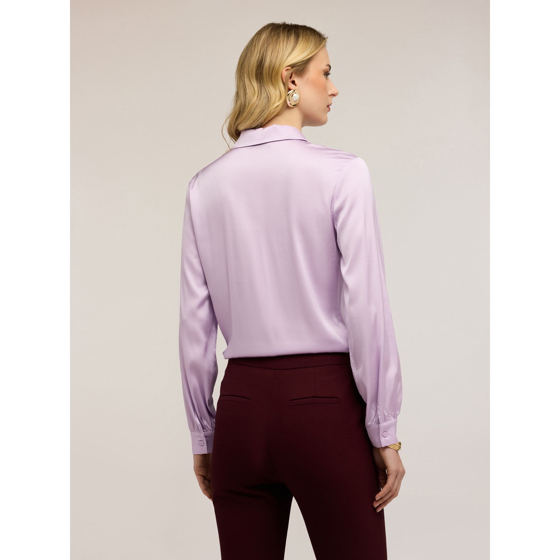 Motivi - Camicia in raso di viscosa - Viola