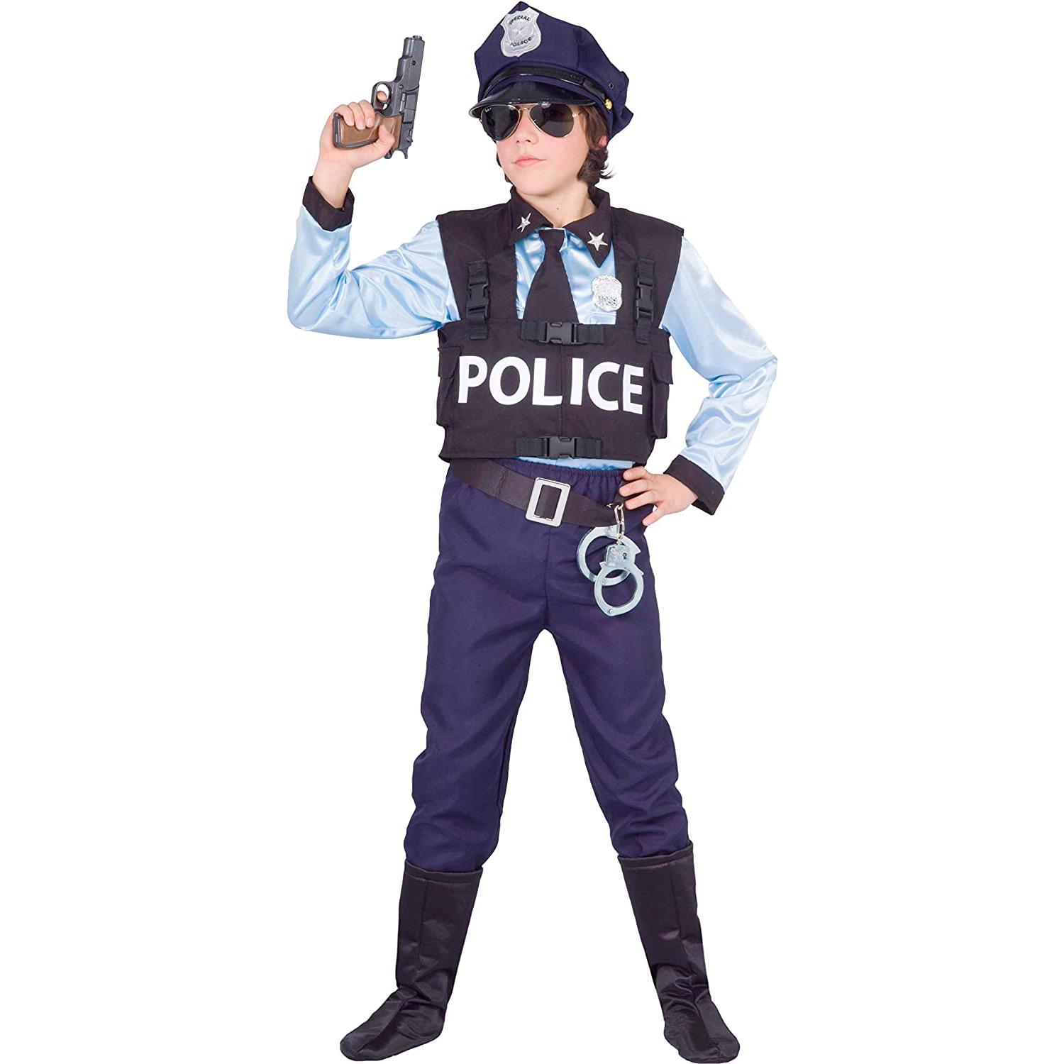 Poliziotto Special Police Costume Carnevale Travestimento Blu Bambino Ciao