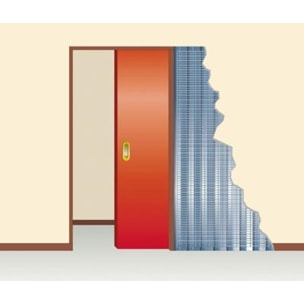 Châssis porte galandage Placo FIBROTUBI - 1000 mm - Cloison finie 100 mm - 93020017