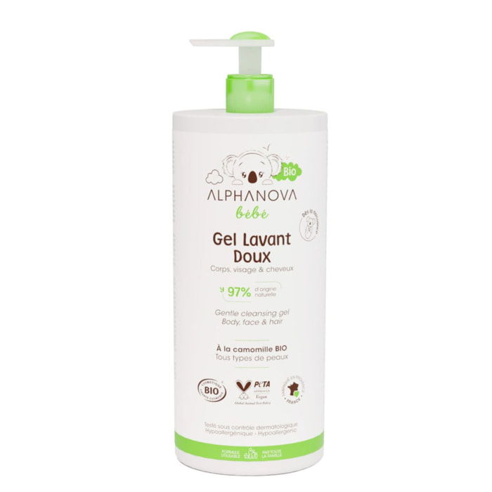 Bébé - Gel Lavant Doux BIO 1L 1000 ml