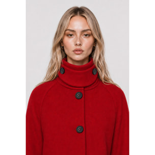 Kocca - Cappotto da donna in lana con collo alto e bottoni Donna