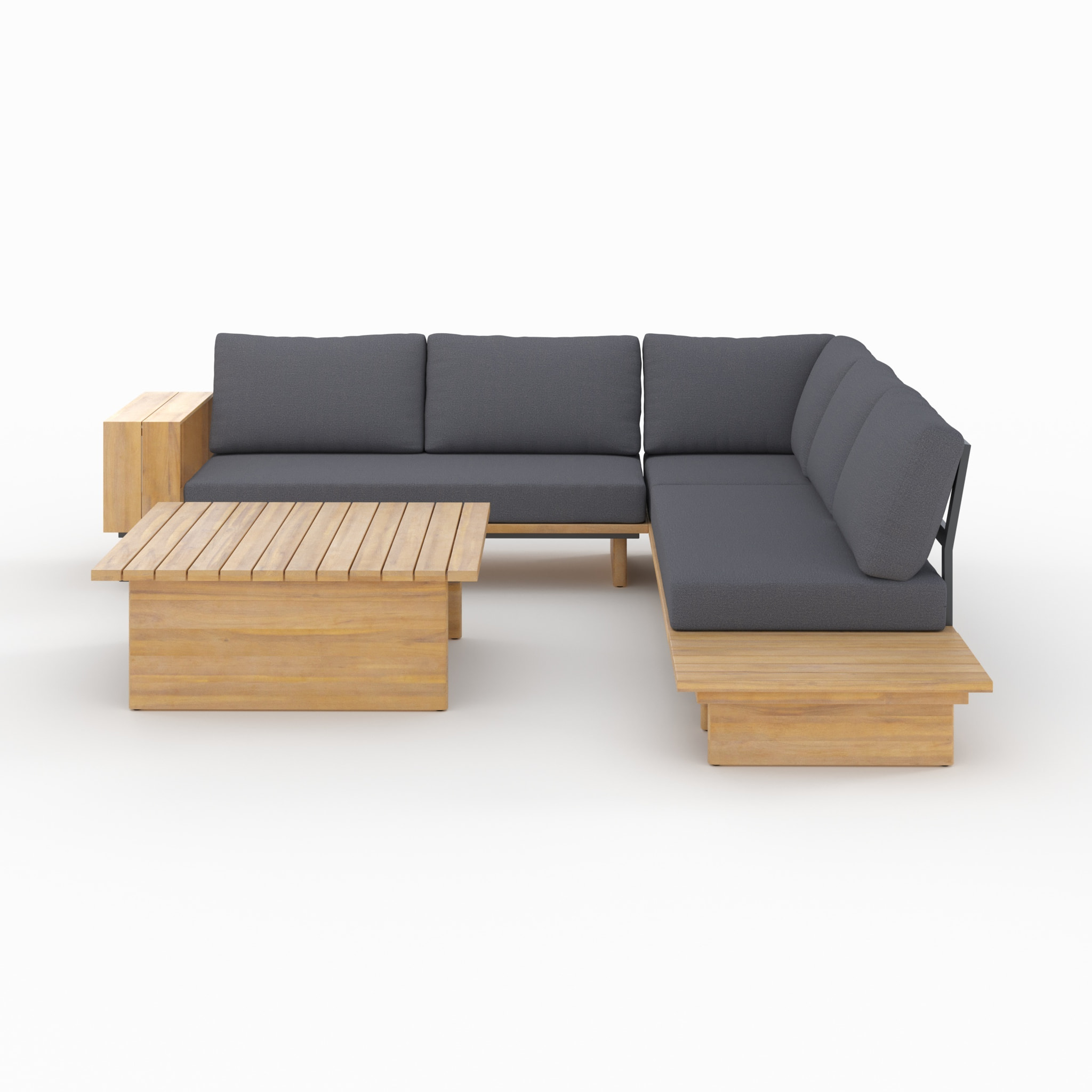 Salon de jardin 4 personnes en bois d'acacia - Seya