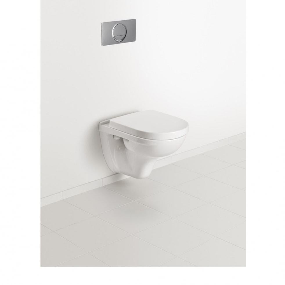 WC suspendu compact sans bride O.novo 36 x 49 cm + abattant