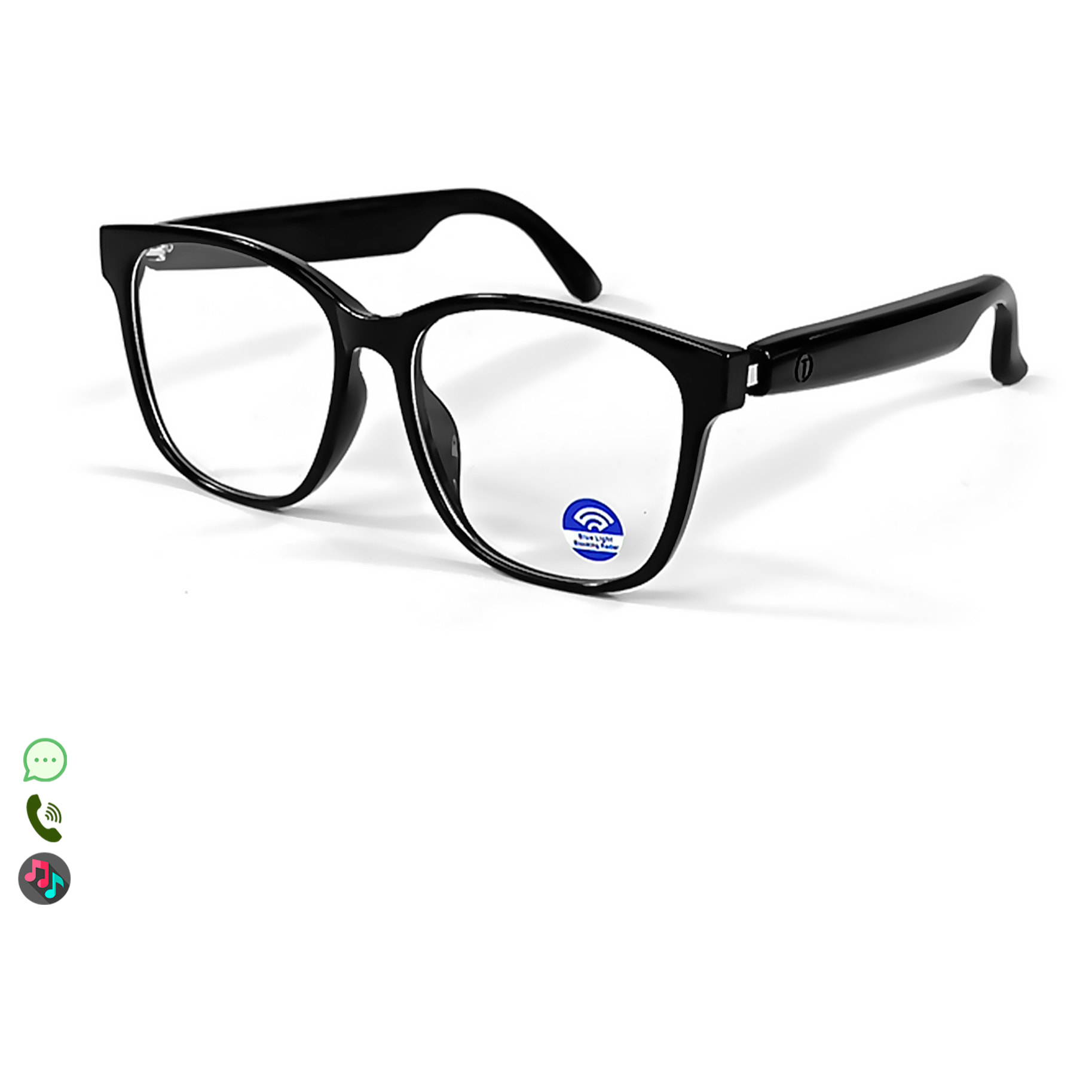 Gafas inteligentes GS08, llamada bluetooth, asistente de voz, control remoto de la cámara.