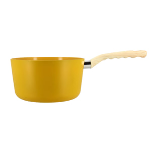 Casserole en aluminium 20cm jaune - compatible induction COLORAMA