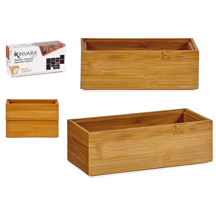 Organizzatore impilabile in bambù 15x7 cm.