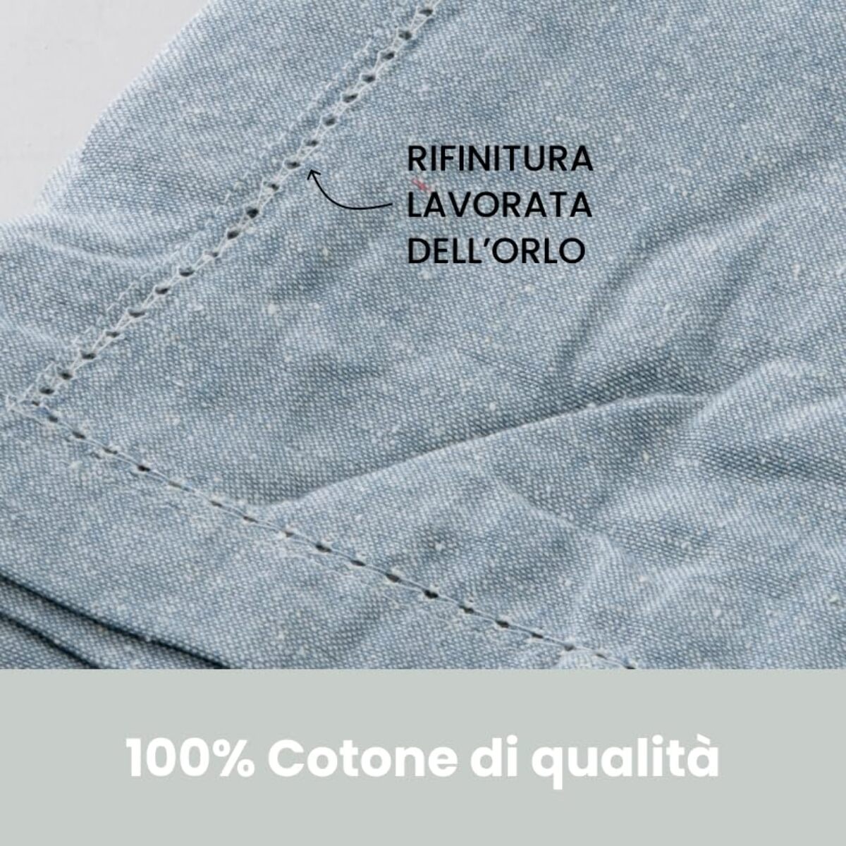 Intrecci – Set 6 tovaglioli in puro cotone 40x40 cm