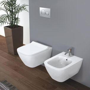 Smyle Square WC suspendu Rimfree avec fixations invisibles, caréné, avec abattant softclose slim (500.683.00.2)