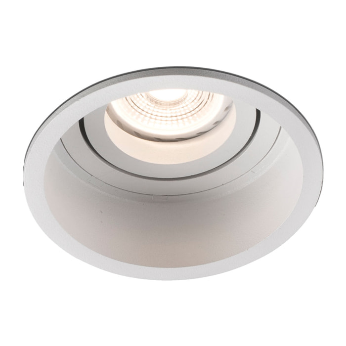 HYDE R Lampe encastrable blanche rond orientable