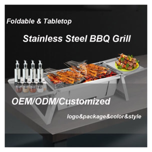 Barbecue Pliable en acier inoxydable Herzberg HG04159
