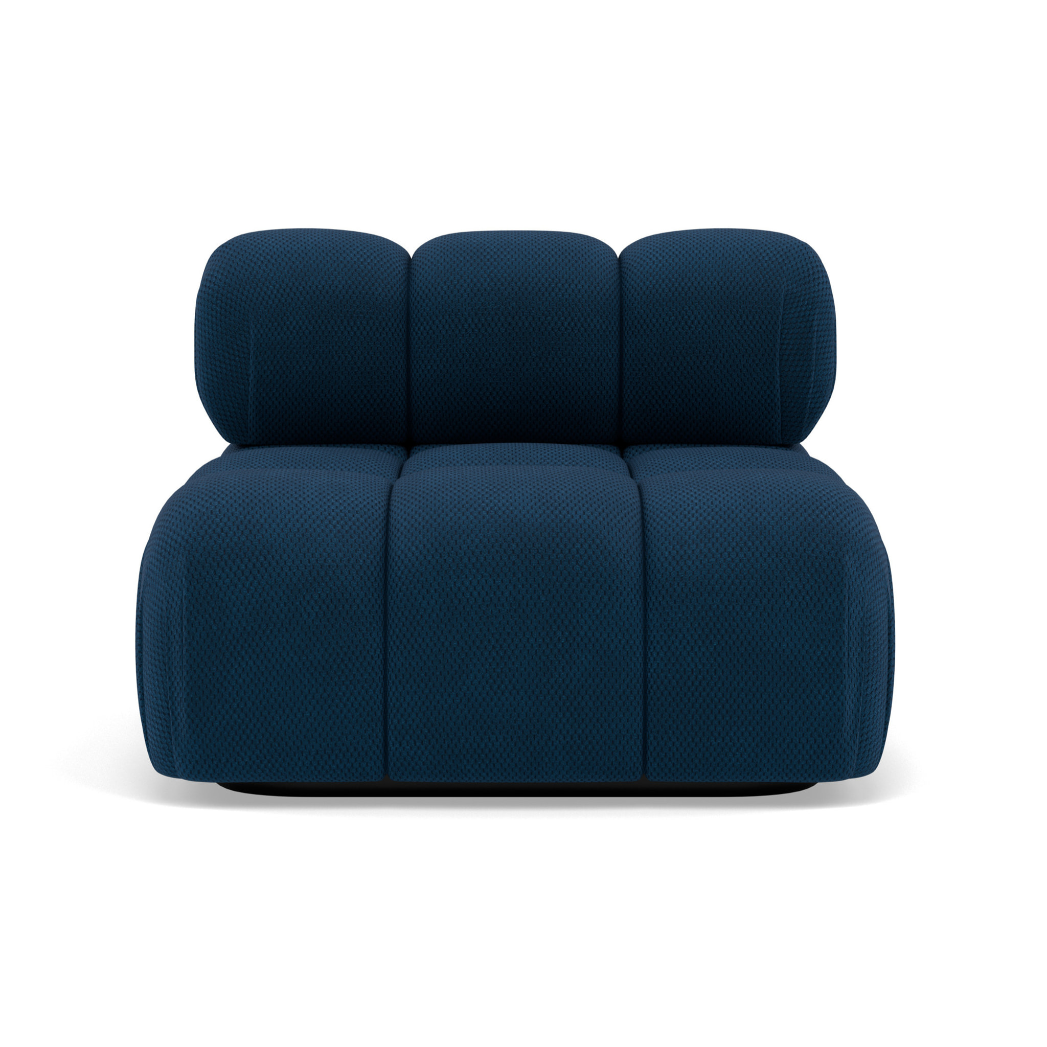 Ruby - module d'assise sans accoudoirs en velours texturé - Bleu