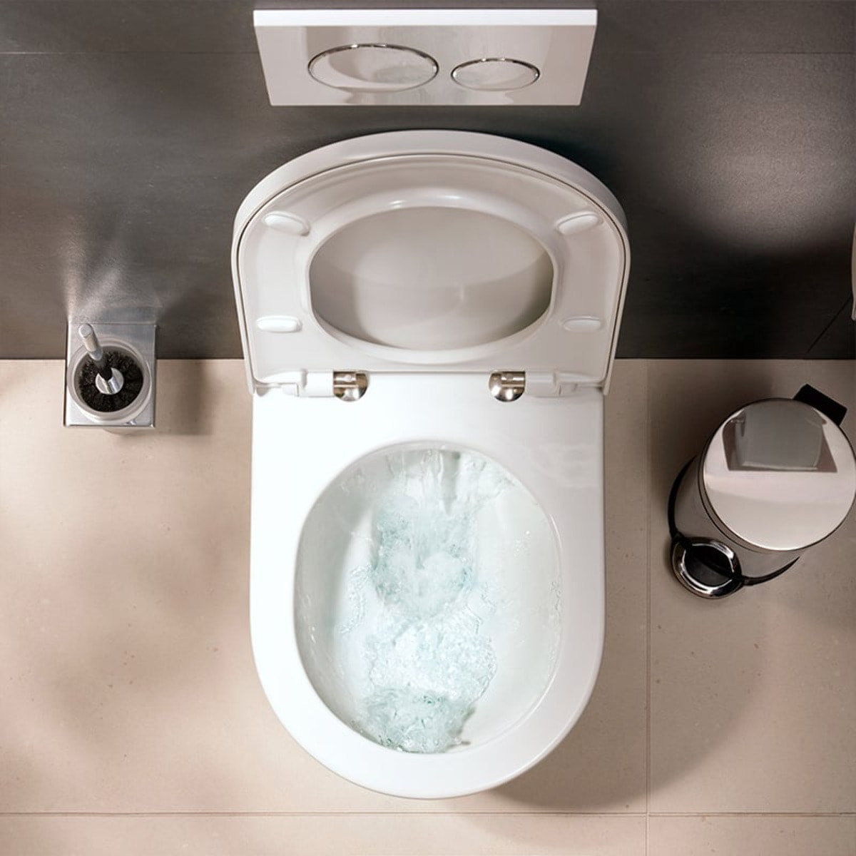 Pack WC Bati-support Geberit Duofix + WC sans bride EluPura Original S + Abattant classique + Plaque blanche (EluPuraSGeb3)