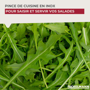 Ensemble de 2 Pinces à spaghettis, de cuisine en Acier inoxydable 19 cm Fackelmann