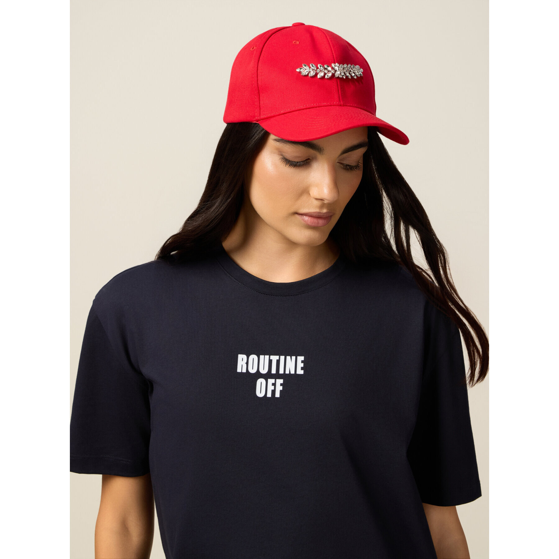 Oltre - T-shirt con berretto abbinato - Blu