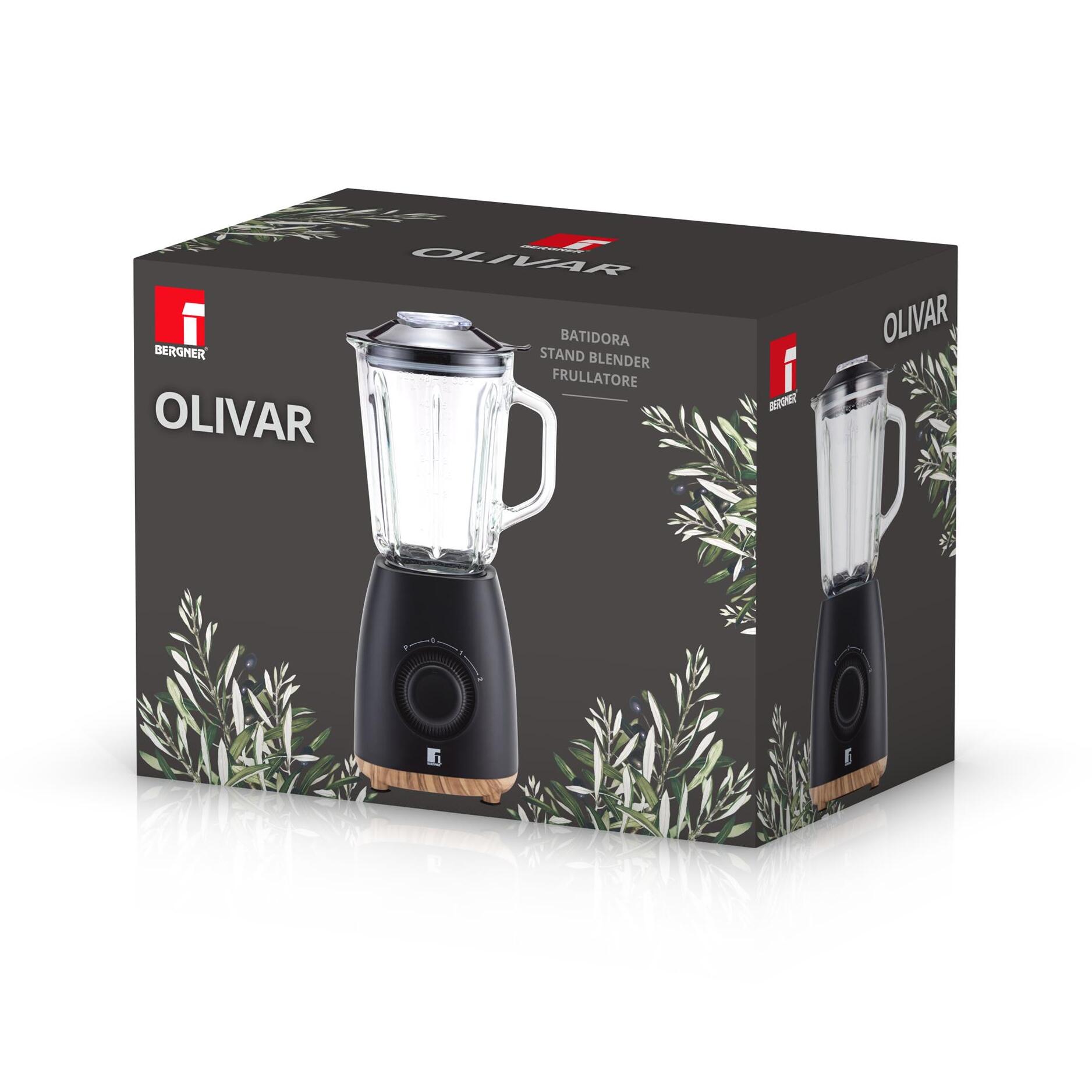 Batidora de vaso olivar de 1,5l y 1000w con 2 velocidades
