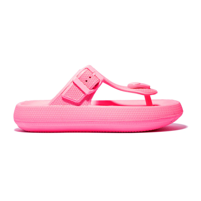 Sandali fucsia con punta rinforzata e chiusura a fibbia
