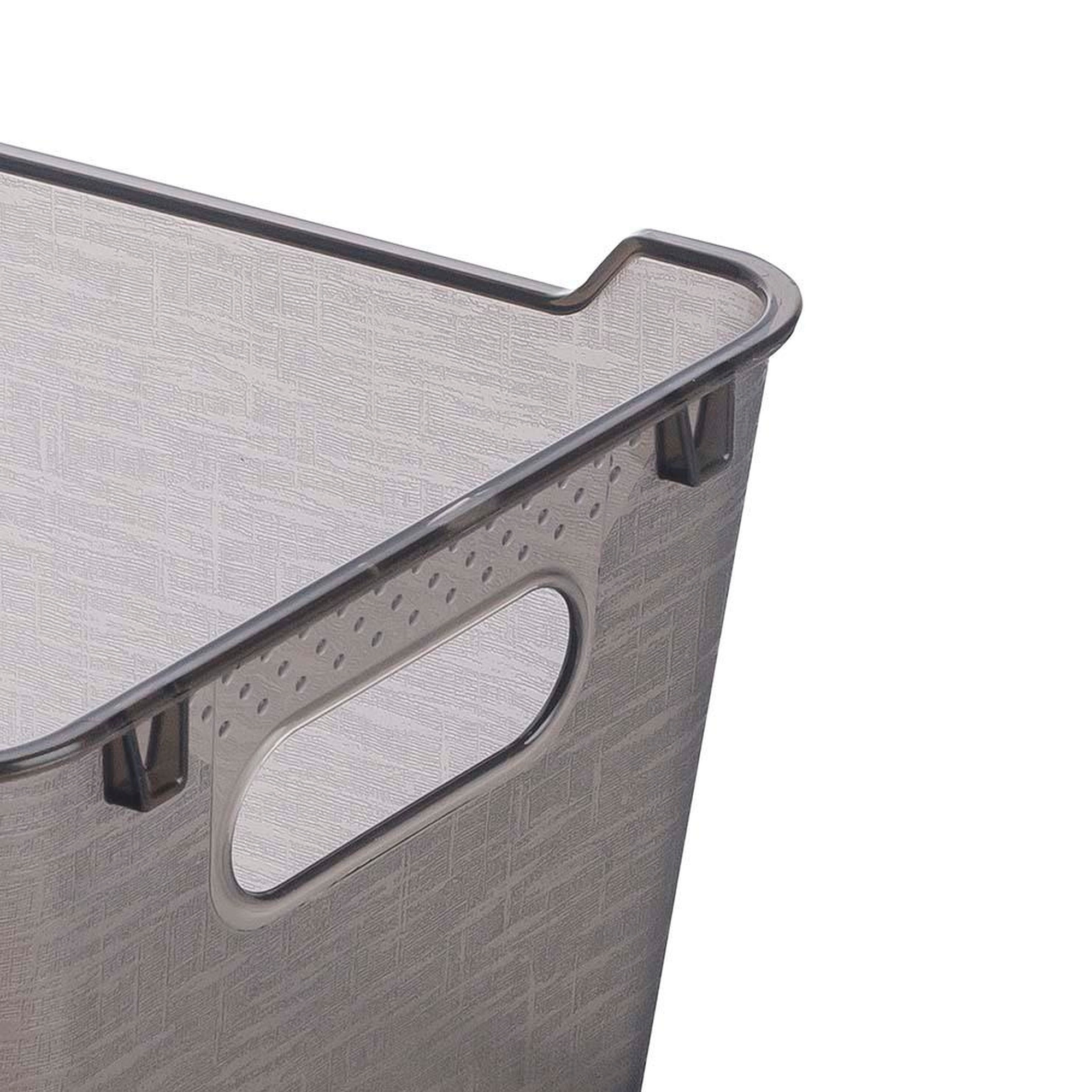 Caja de almacenaje de polipropileno color gris cristal