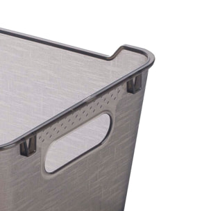 Caja de almacenaje de polipropileno color gris cristal