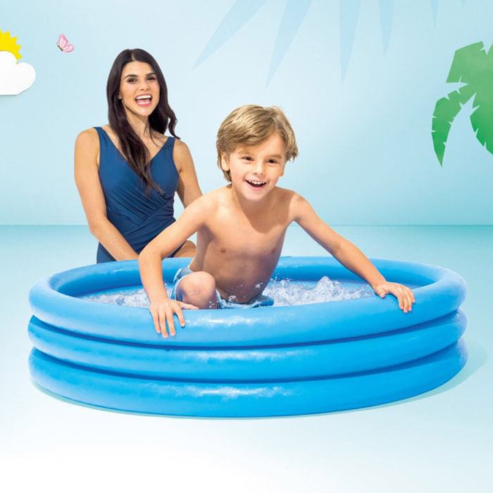 Intex Piscina Gonfiabile Crystal Blu, 114x25 cm