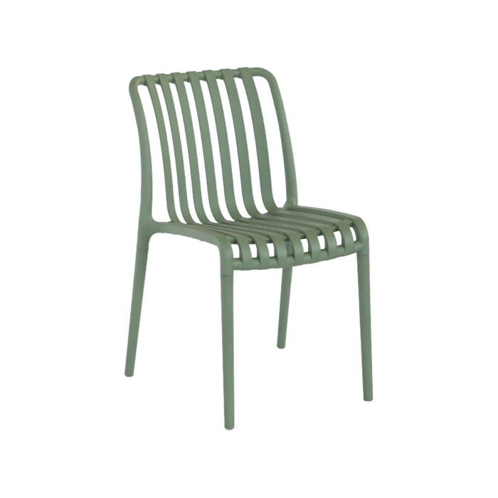 Chaise de jardin empilable plastique (lot de 4) AGATHE CHAISES