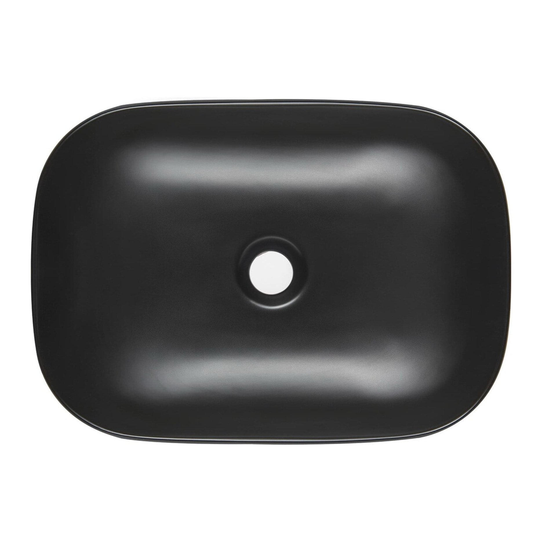 Vasque à poser 45,5 x 32,5 cm - noir mat - sans trop-plein - Infinitio SAT
