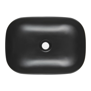 Vasque à poser 45,5 x 32,5 cm - noir mat - sans trop-plein - Infinitio SAT
