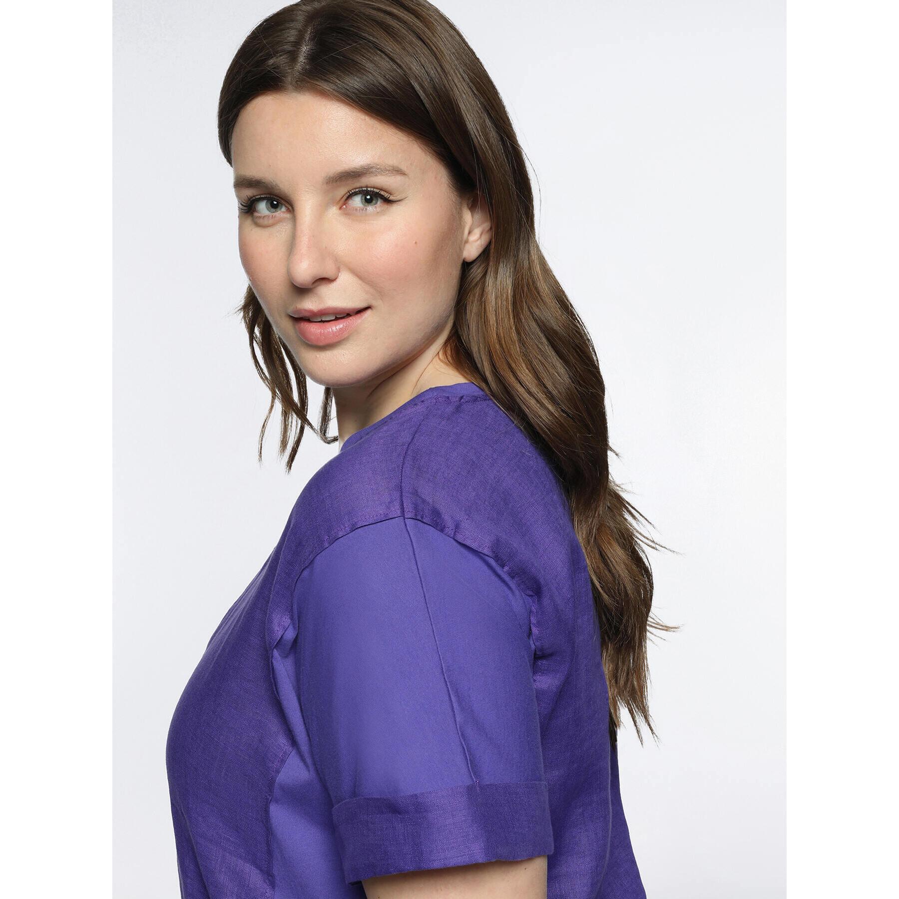 Fiorella Rubino - Blusa in lino e cotone - Viola