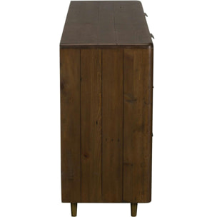 Commode bois recyclé brun 6 tiroirs QUEENSTOWN